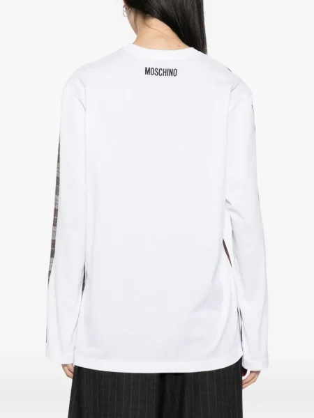 Tricou Moschino în carouri maro