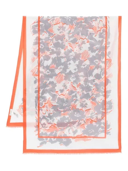 Fular Marc O'polo cu model floral cu imagine alb