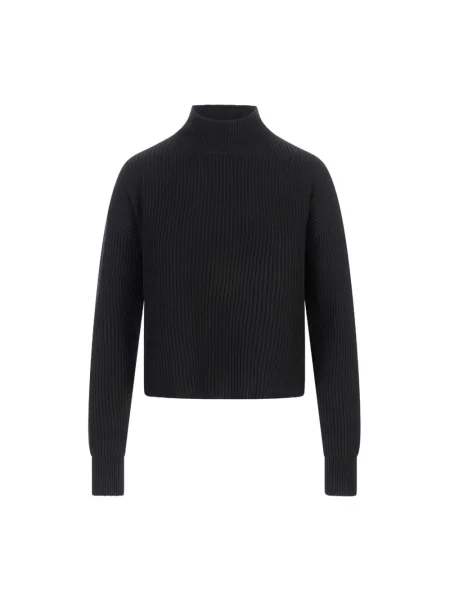 Sweter z golfem Max Mara Studio wełniany czarny