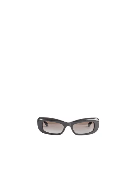 Lniane okulary przeciwsłoneczne Balenciaga czarne