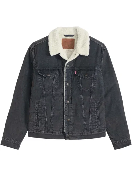 LEVI'S ® Geacă de primăvară-toamnă Levi's x Justin Timberlake Type 3 Sherpa Trucker negru denim / natural alb