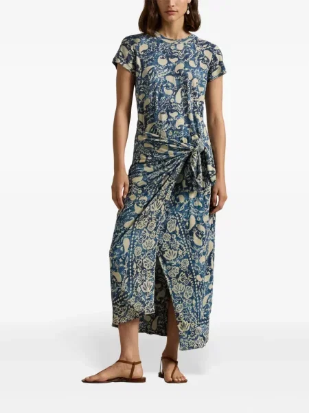 Polo Polo Ralph Lauren z twillu do kolan plisowane żółte