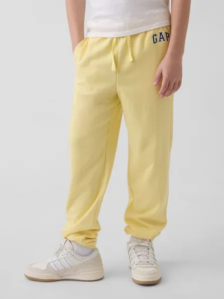 Pantaloni sport copii Gap alb