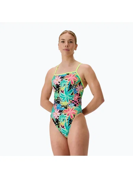 Costum de baie întreg pentru femei Speedo FL Printed V-Back tropicana/negru negru