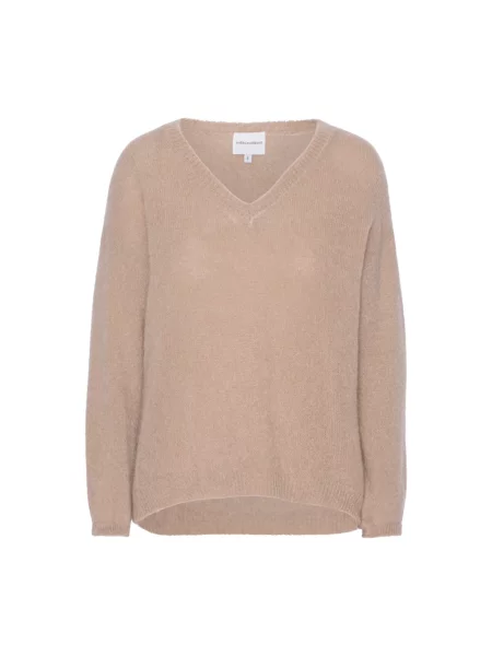 Sweter Americandreams wełniany brązowy