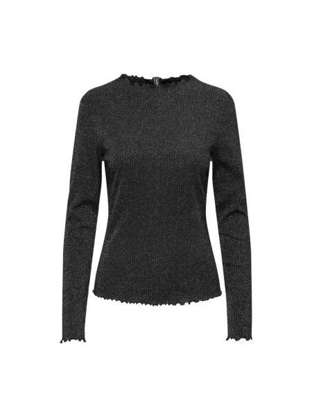 Dzianinowy sweter Only z długim rękawem czarny