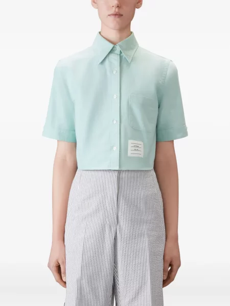 Cămașă Thom Browne scurtă albastru