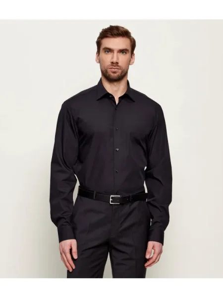 HUGO Cămașă Valerio | Modern fit | easy iron negru