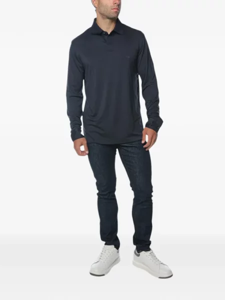 Skinny jeansy skinny Armani Exchange z 5 kieszeniami niebieskie