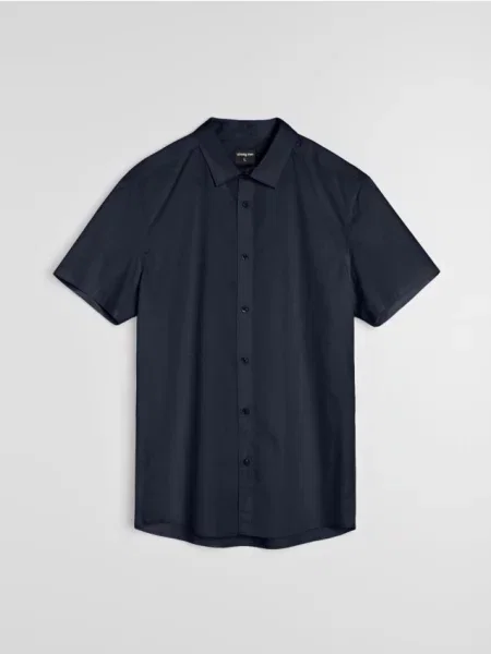 Sinsay Koszula z krótkim rękawem granatowy