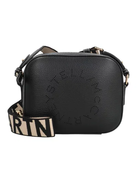 Torebka crossbody Stella Mccartney z logo czarna