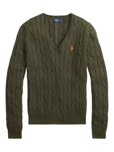 Vunena majica Polo Ralph Lauren s okruglim izrezom iznad koljena narančasta