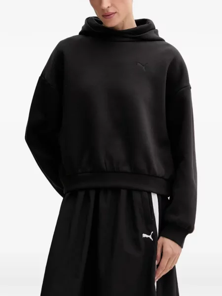 Hanorac cu glugă Puma cu broderie negru