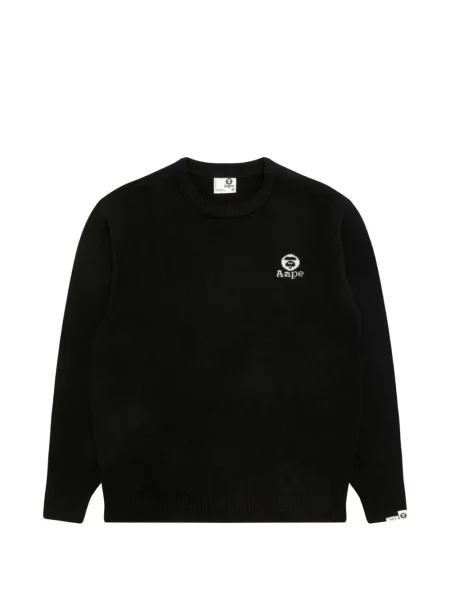 Pulover Aape By A Bathing Ape cu decolteu rotund cu autograf negru
