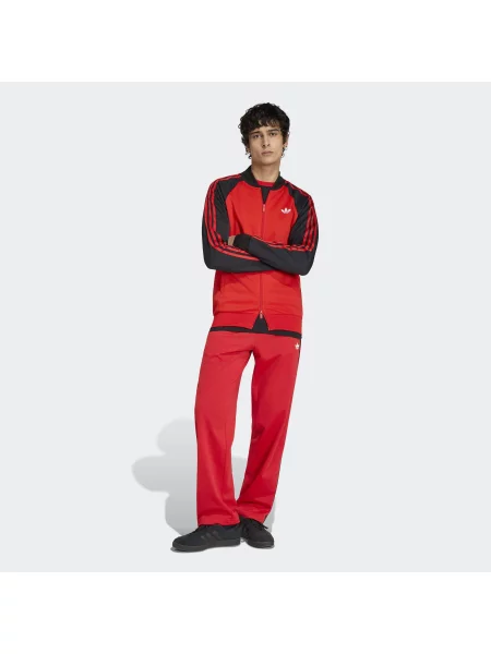 ADIDAS ORIGINALS Tepláková bunda SST červená čierna