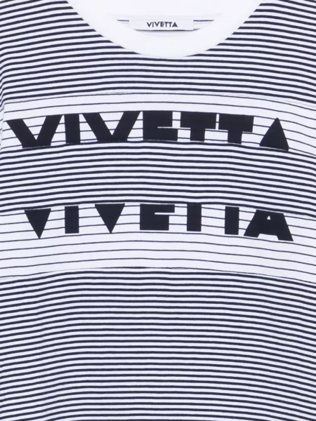 Tricou Vivetta cu dungi alb
