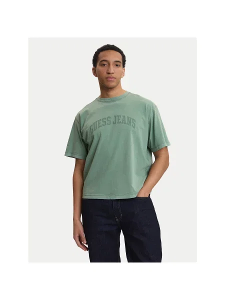 Guess Majica Regular Fit zelena