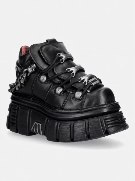 New Rock CRUST NEGRO TOWER NEGRO încălțăminte pentru femei din piele negru