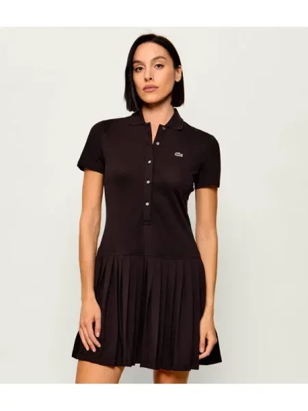 Lacoste rochie simplă cu maro
