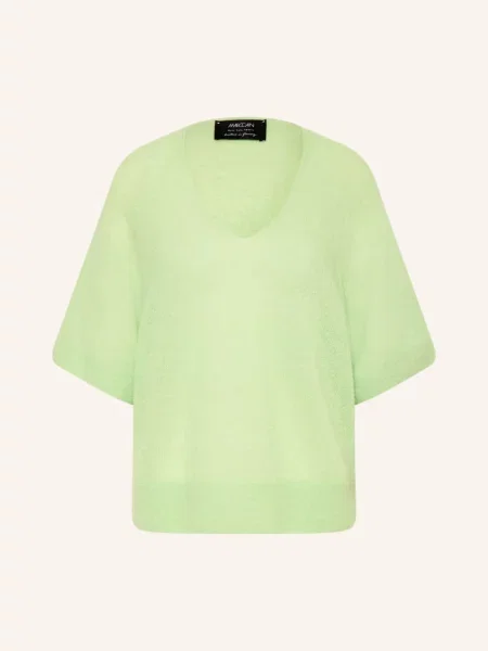 Marc Cain Pletené Tričko S Alpakou A Mohérem patina green zelené