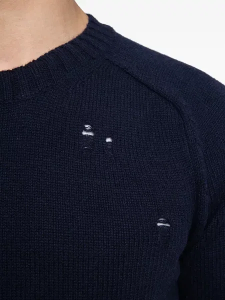 Pulover Zadig&voltaire zdrențuiți albastru