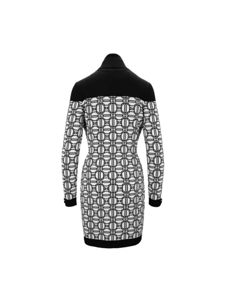 Sukienka Elisabetta Franchi z logo czarna
