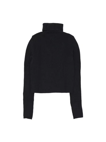 Tommy Jeans sweter z domieszką wełny szary z golfem czarny