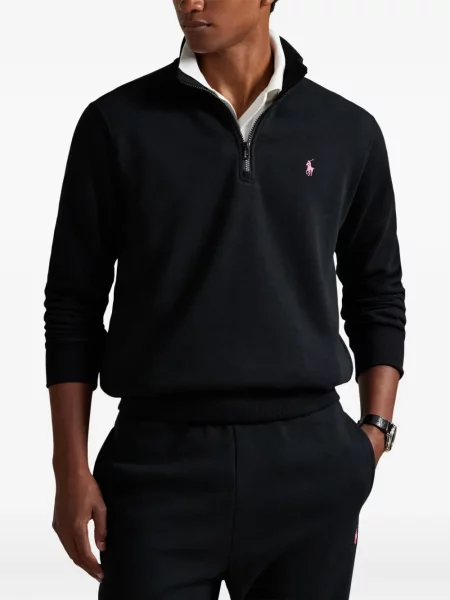 Șapcă Polo Ralph Lauren de mătase cu broderie cu dungi negru