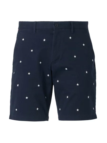 TOMMY HILFIGER Pantaloni eleganți AMERICANA albastru închis alb
