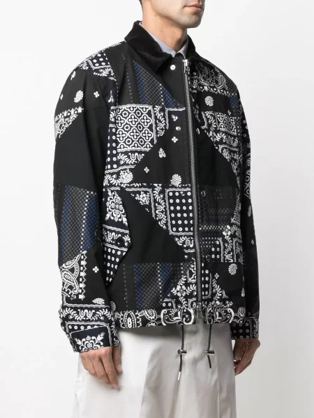 Geacă Sacai cu imagine negru
