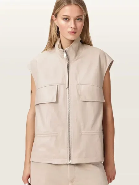 Кожаный жилет Allsaints