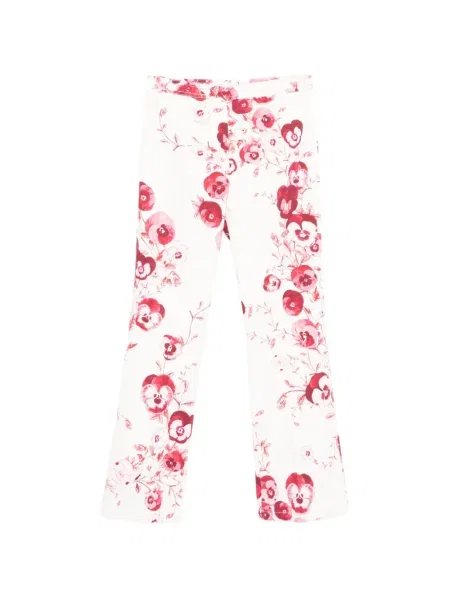 Cropp pantaloni Giambattista Valli cu model floral alb