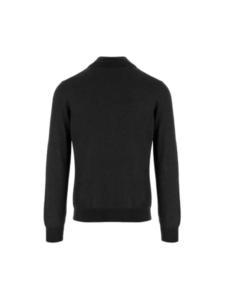 Sweter z golfem Tagliatore wełniany czarny