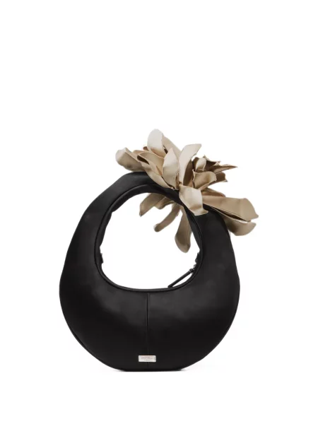 Geanta hobo Jimmy Choo din satin negru