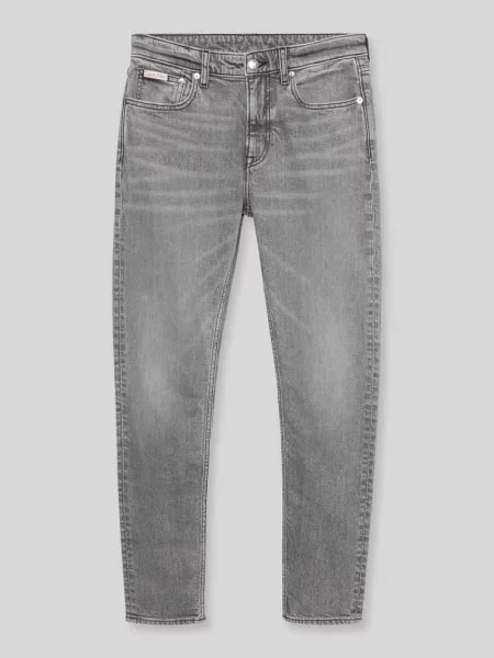 Jeansy o kroju tapered fit z mieszanki bawełny Calvin Klein Jeans