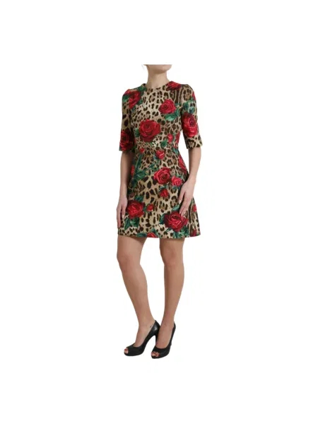 Sukienka Dolce And Gabbana z nadrukiem w kształcie litery A