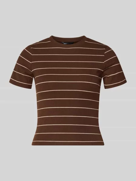 T-shirt o kroju slim fit z dodatkiem model JUNE' Only