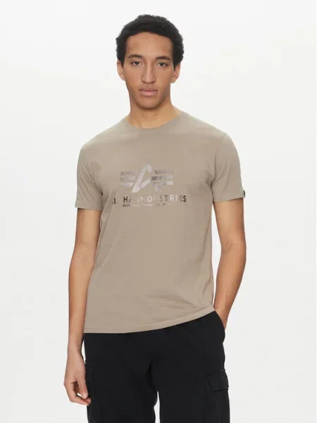 Alpha Industries pánske tričko Basic T Carbon vintage sand béžová