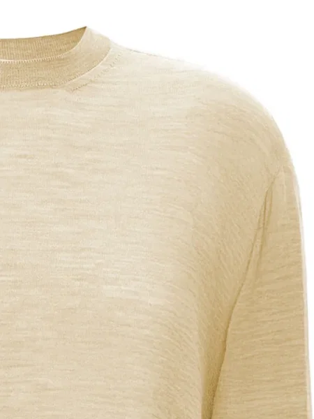 Pulover Jil Sander cu decolteu rotund galben
