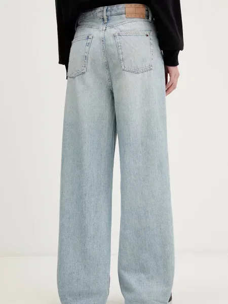 Tommy Jeans jeansy wide leg niebieskie