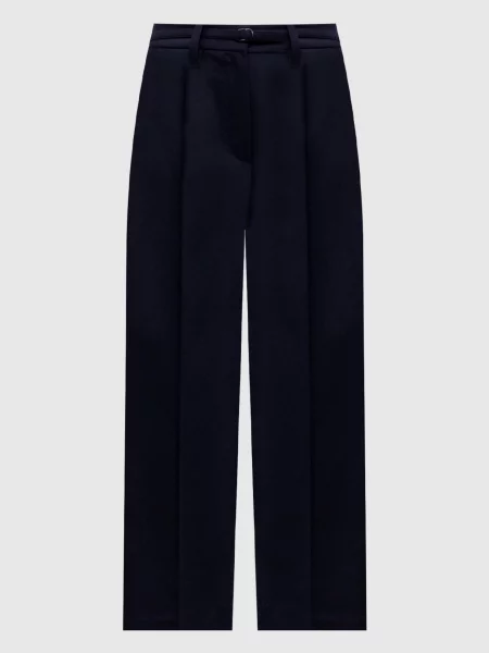 Шерстяные укороченные брюки Brunello Cucinelli синие