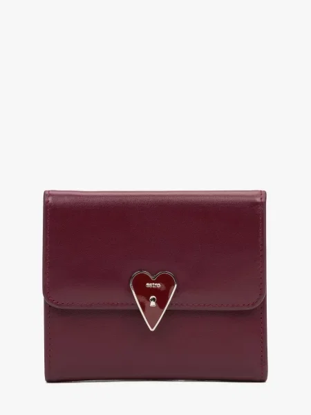 Кожаный кошелек Estro бордовый