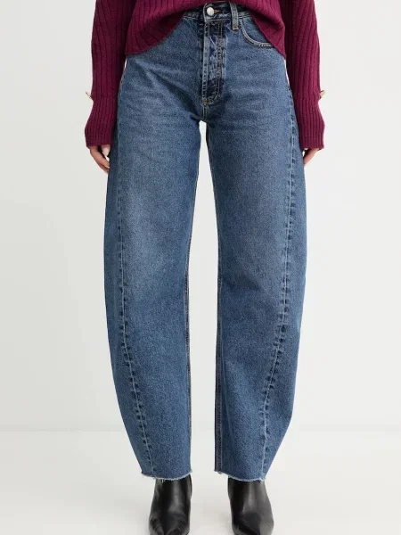 Simona Corsellini jeans high waist albastru