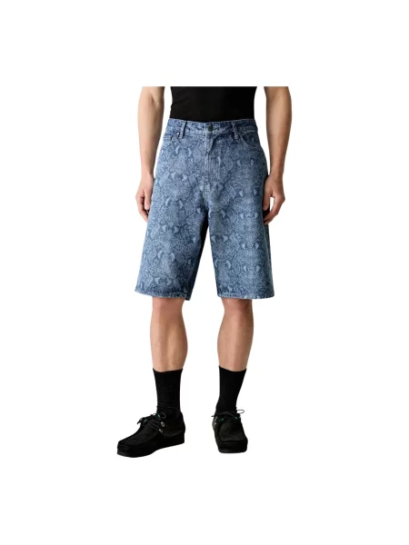 Daily Paper szorty jeansowe niebieskie