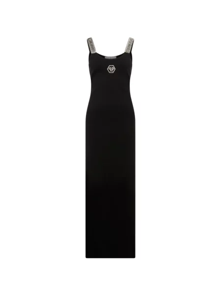 Rochie maxi Philipp Plein cu autograf negru