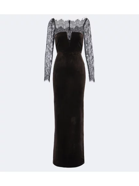 Rochie Roland Mouret de catifea maro
