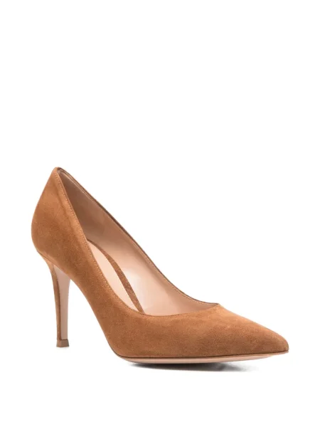 Pantofi cu toc Gianvito Rossi din piele de căprioară maro