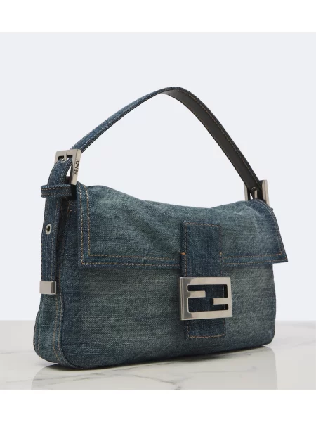 Geantă tip baghetă Fendi albastru