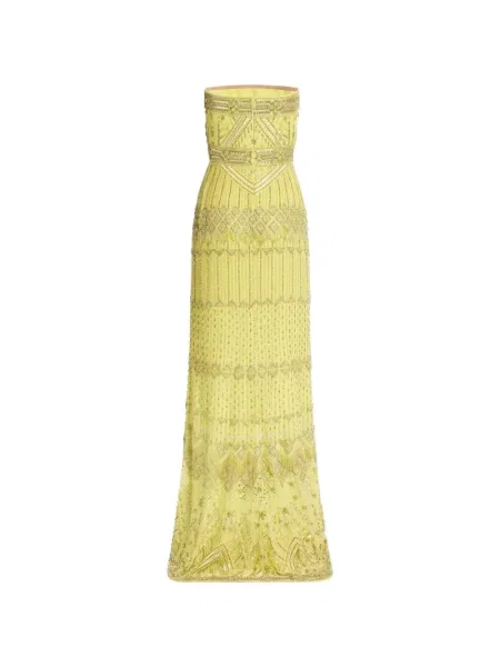 Rochie de seară Elie Saab fără bretele verde