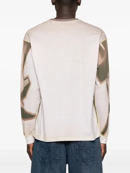 Tricou Diesel cu imagine cu imprimeu abstract lung